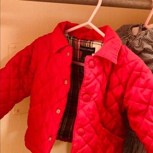Red quilted Ralph Lauren infant coat